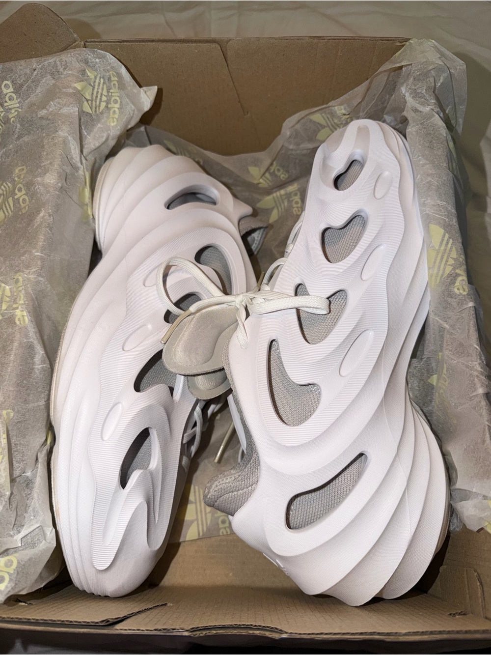 adidas Women’s White Sculptural Wave Sneakers